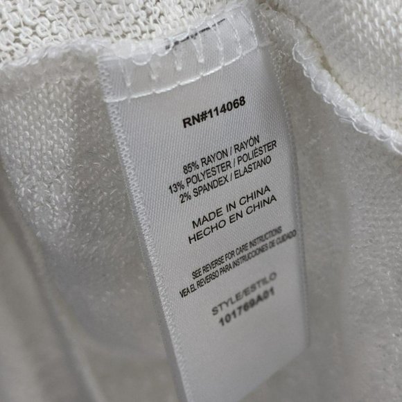 Ten Sixty Sherman Pointelle Mock Neck Sweater Top size XL - Picture 5 of 8